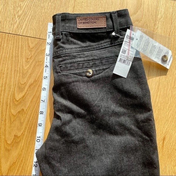 NWT UNITED COLORS OF BENETTON BLACK ANKLE SLIM CHINOS  TROUSERS- 2 - Picture 12 of 16